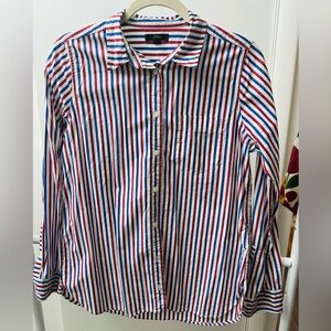 J. Crew Men's Multicolor Striped Button Down Shirt